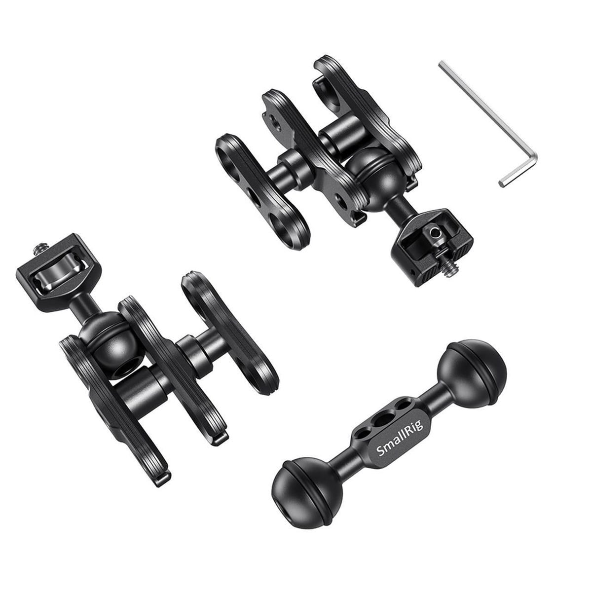 SmallRig Çift Başlı Bilyalı  ve Uzatmalı  Eklemli (1/4 ''-20 Vida) Kol 2109B
