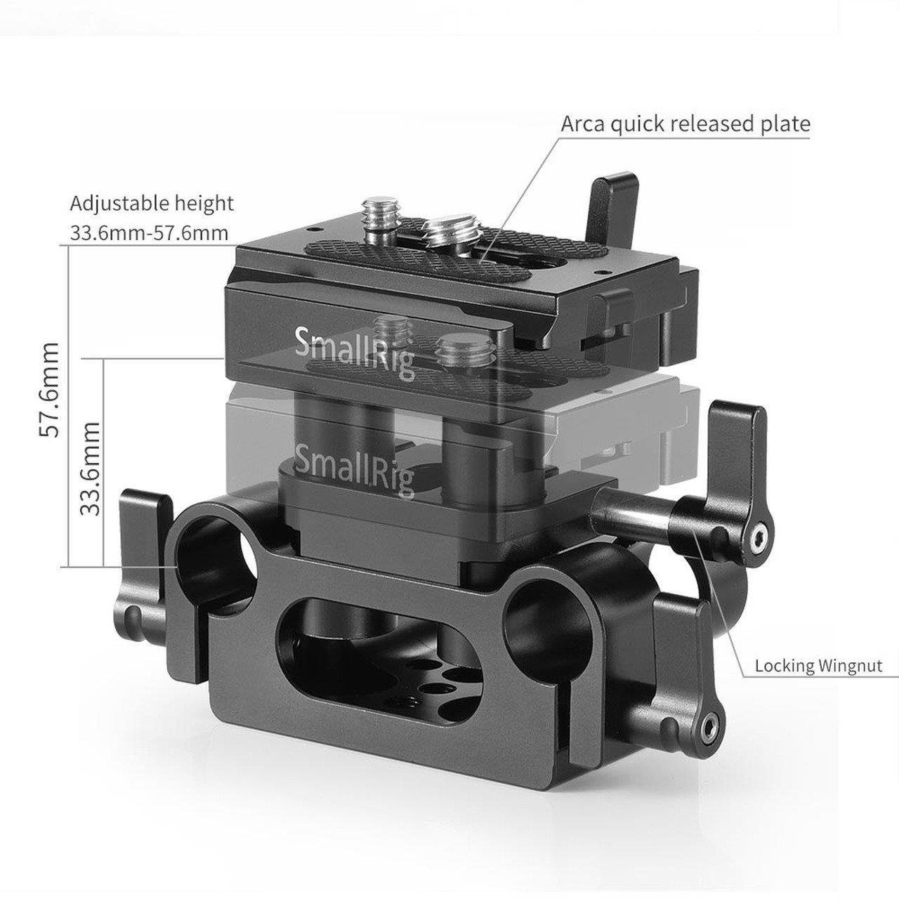 SmallRig DBC2272B Evrensel 15mm Ray Taban Plakası