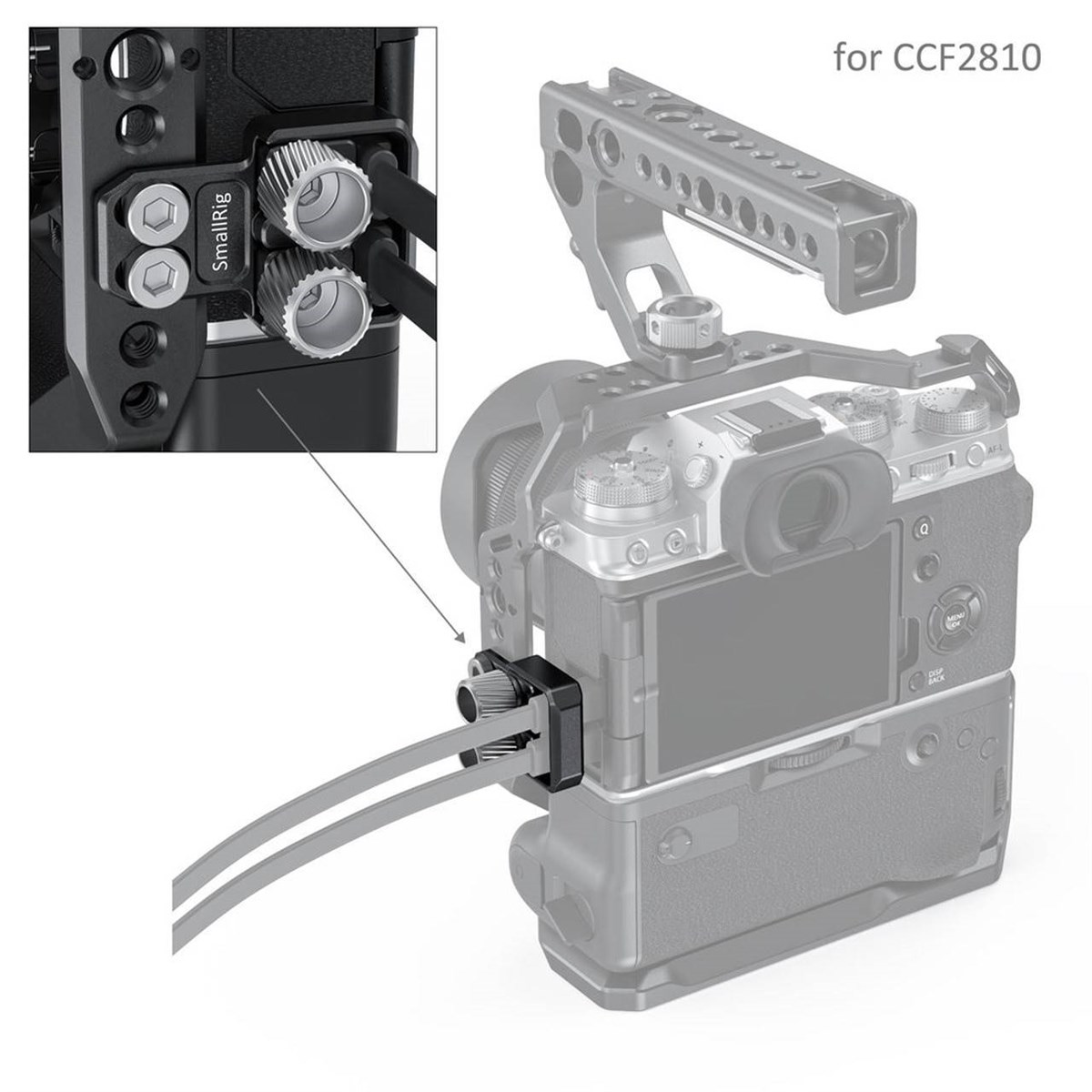SmallRig FUJIFILM X-T4 Kafesleri için HDMI ve USB Kablo Kelepçesi BSC2809