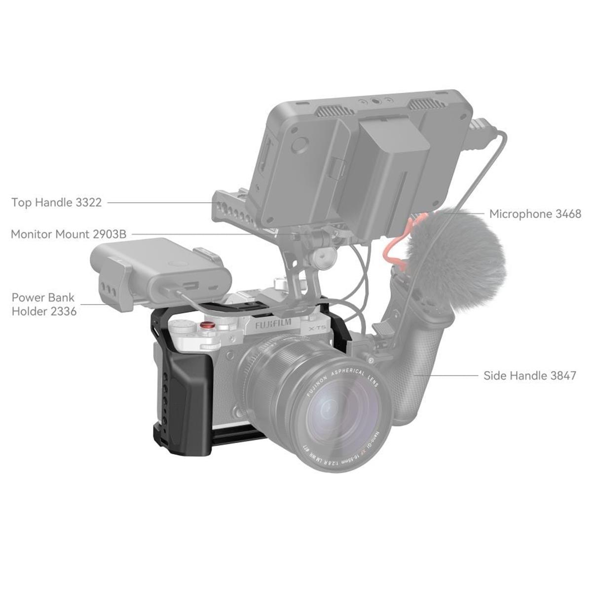 SmallRig FUJIFILM X-T5  için  Retro Portatif Kafes Kiti 3872