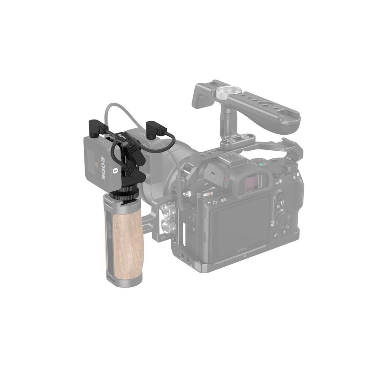 SmallRig Kablosuz mikrofon için İkisi bir arada Braket 2996