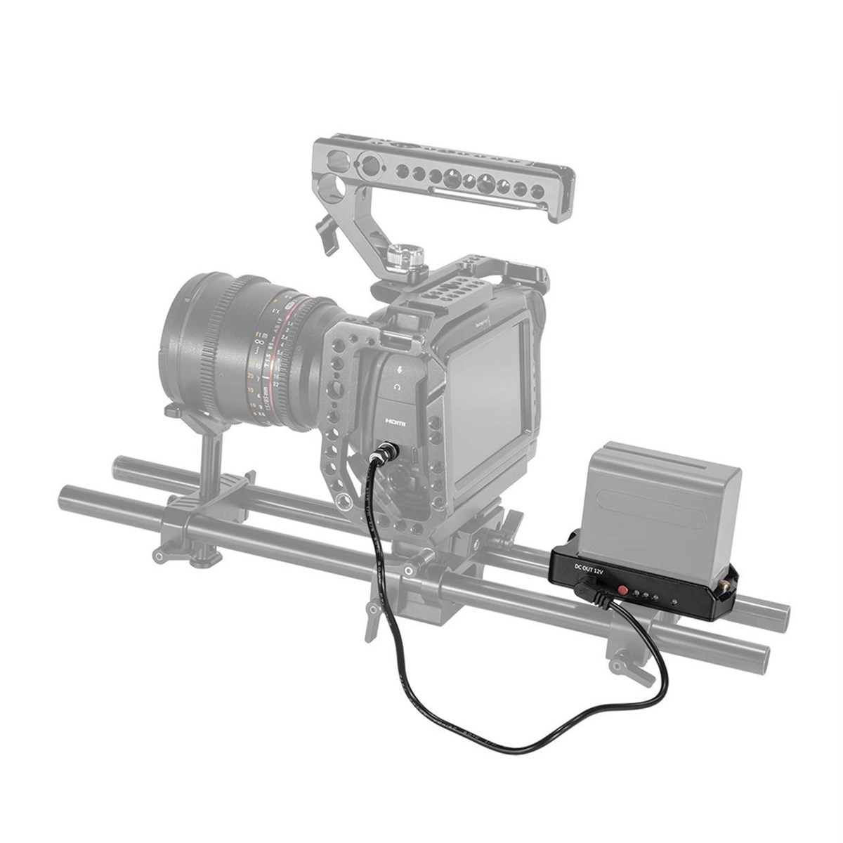 SmallRig NP-F Pil Adaptör Plakası BMPCC 4K & 6K  için Şarj Kablosu EB2698