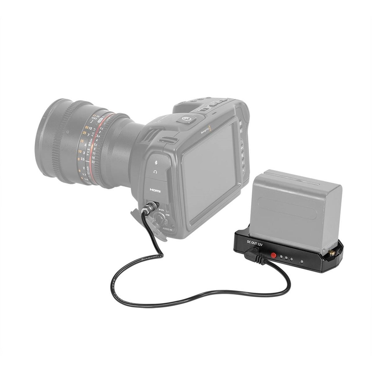 SmallRig NP-F Pil Adaptör Plakası BMPCC 4K & 6K  için Şarj Kablosu EB2698