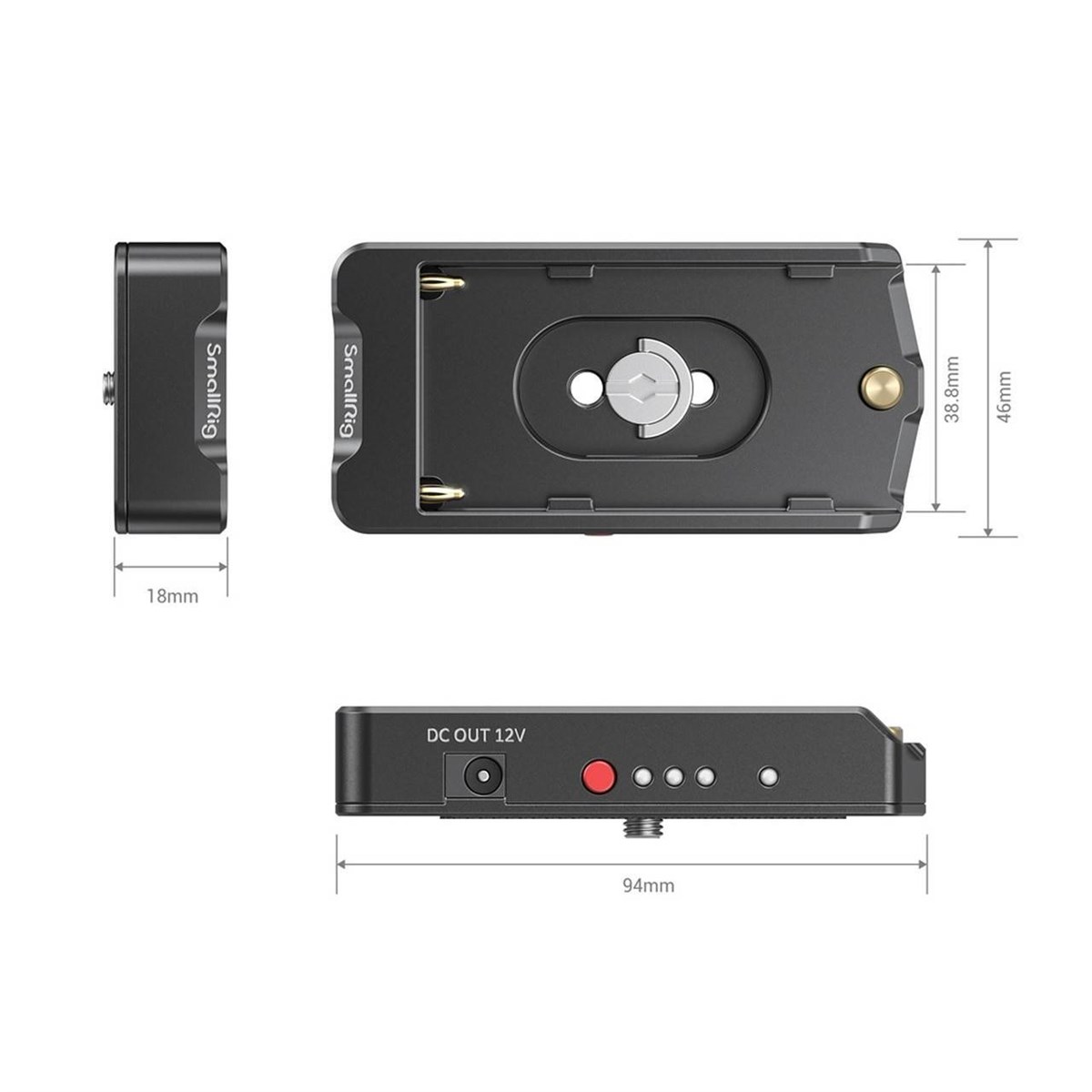 SmallRig NP-F Pil Adaptör Plakası BMPCC 4K & 6K  için Şarj Kablosu EB2698