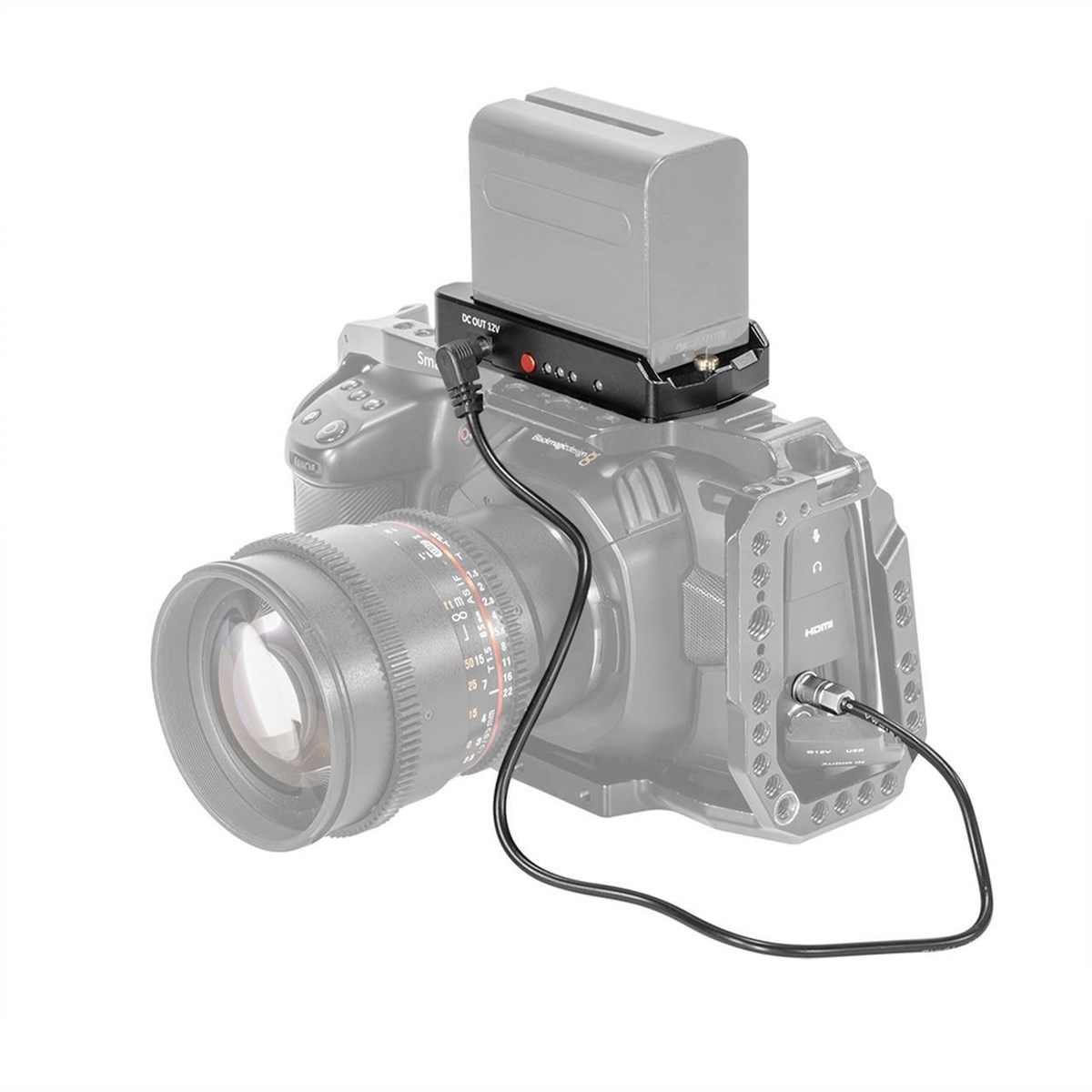 SmallRig NP-F Pil Adaptör Plakası BMPCC 4K & 6K  için Şarj Kablosu EB2698