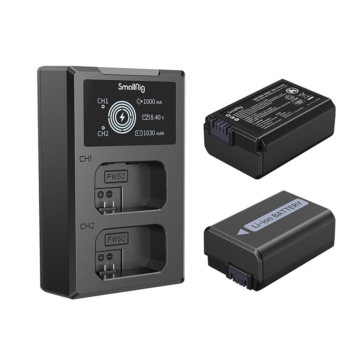 SmallRig NP-FW50 Kamera Pili ve Şarj Aleti Seti 3818