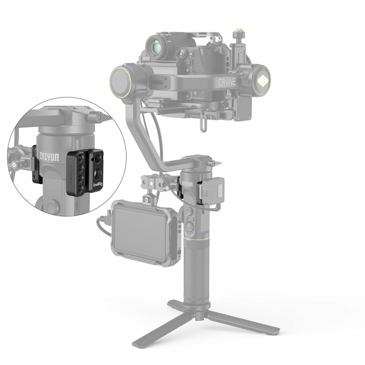 SmallRig ZHIYUN CRANE 2S El Sabitleyici için Yan Montaj Plakası 2995