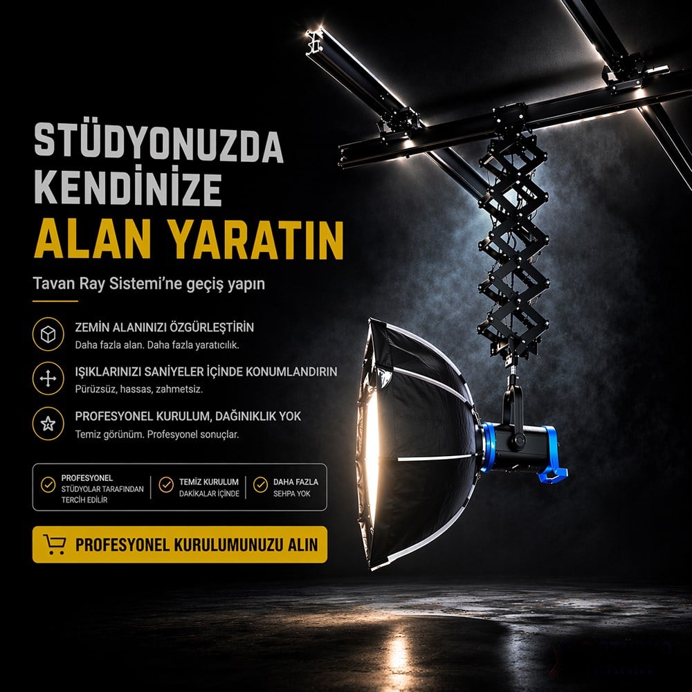 Stüdyo Teknik Tavan Ray Sistemi