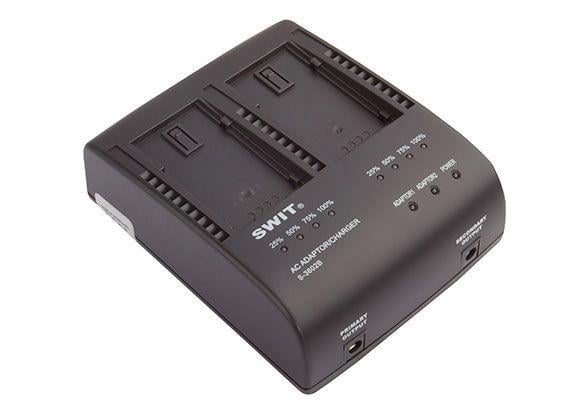 Swit S-3602B 2-ch Panasonic VW Batarya Şarj Cihazı ve Adaptör
