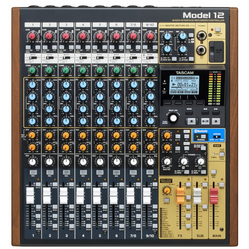Tascam Model 12 10 Kanal Analog Mikser & 12 Kanal Digital Kayıt Mikseri