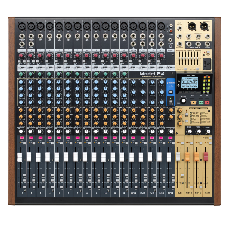 Tascam Model 24 22 Kanal Analog Mikser 24 Kanal Digital Kayıt Özellikli Mikser
