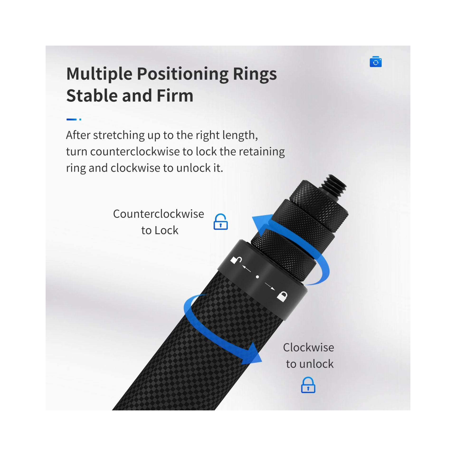 Telesin 1.16m Carbon Fiber Selfie Stick