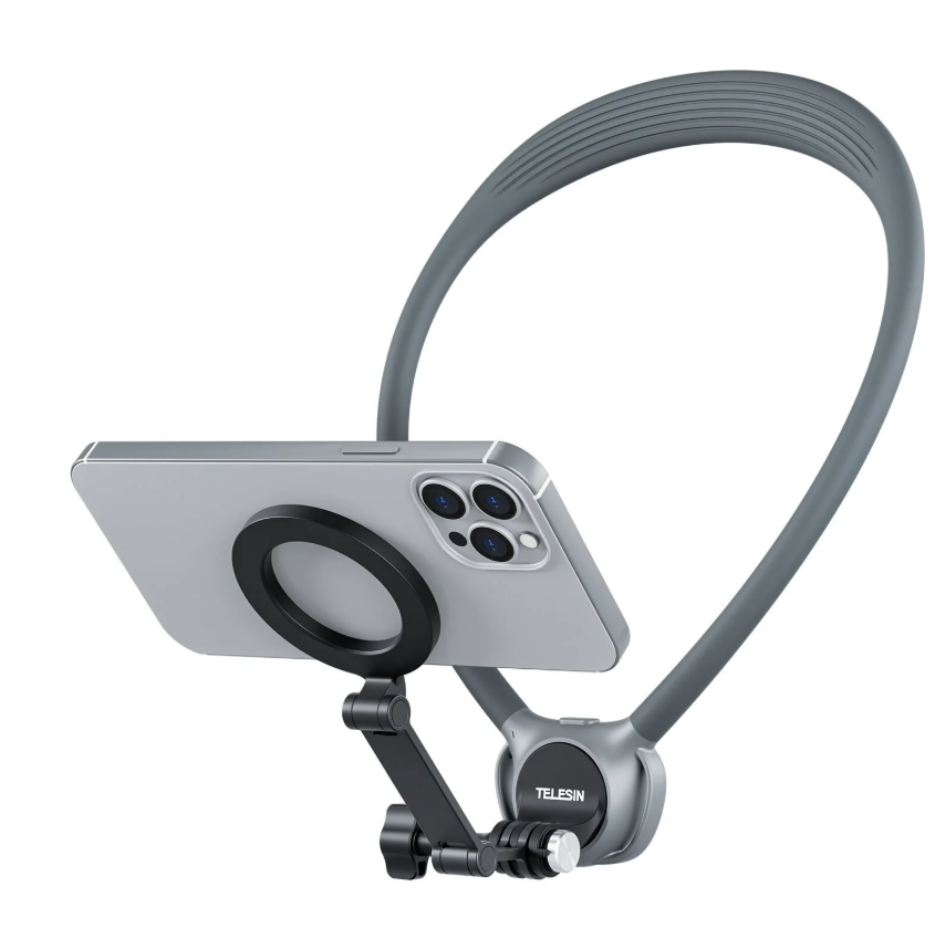 TELESIN 2in1 Magnetic Neck Mount Gri (P2-HNB-02-GY)