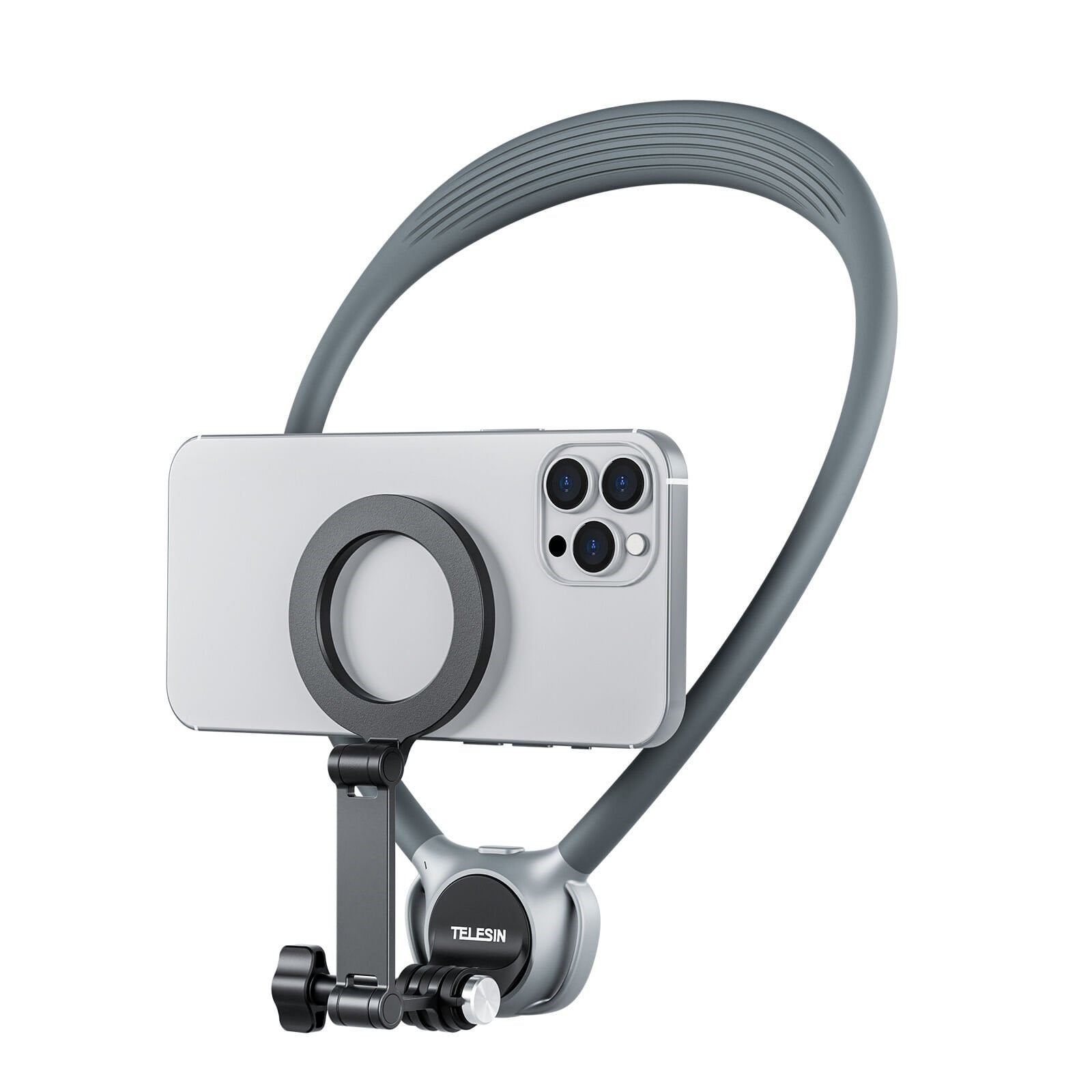 TELESIN 2in1 Magnetic Neck Mount Gri (P2-HNB-02-GY)