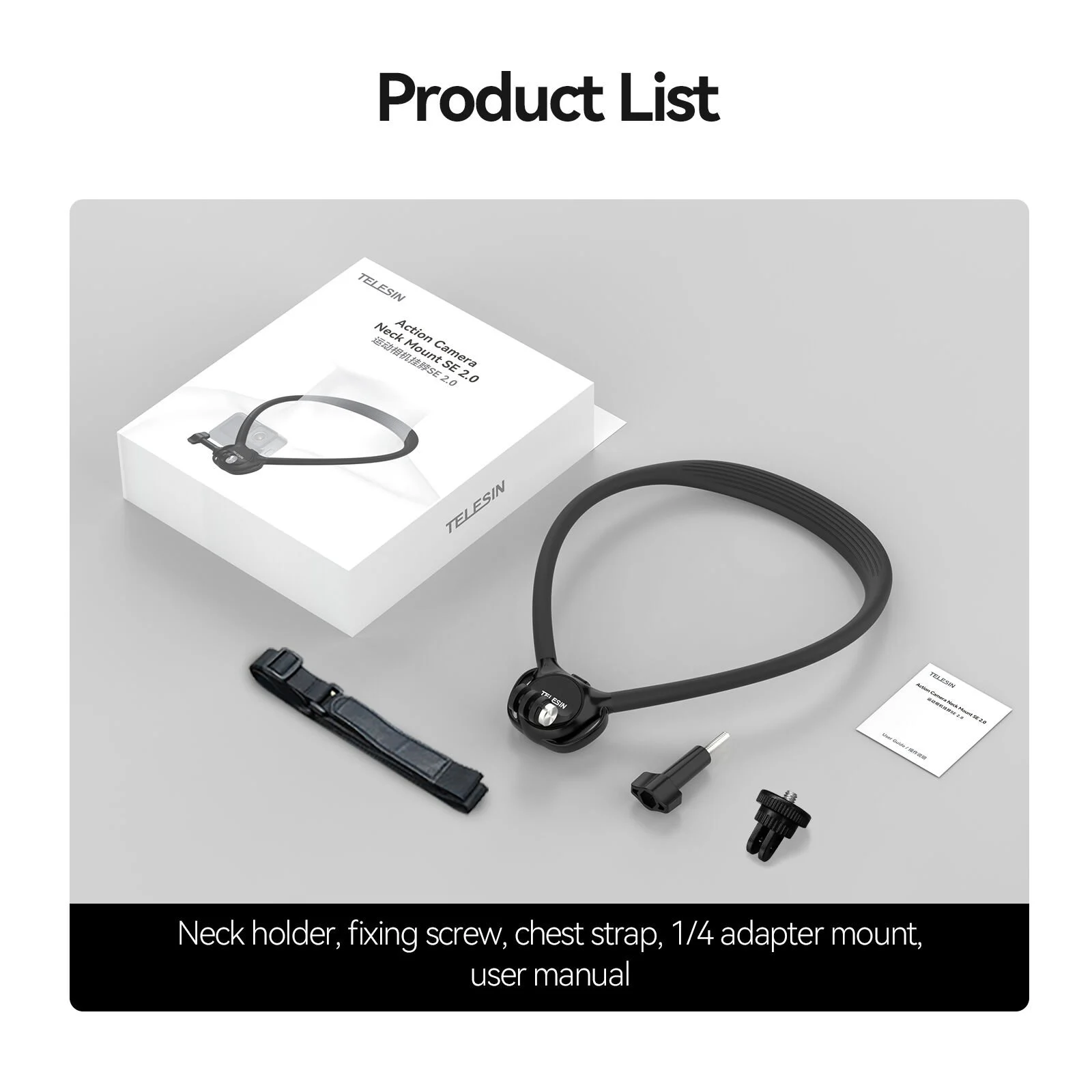 TELESIN Action Camera Neck Holder SE2.0