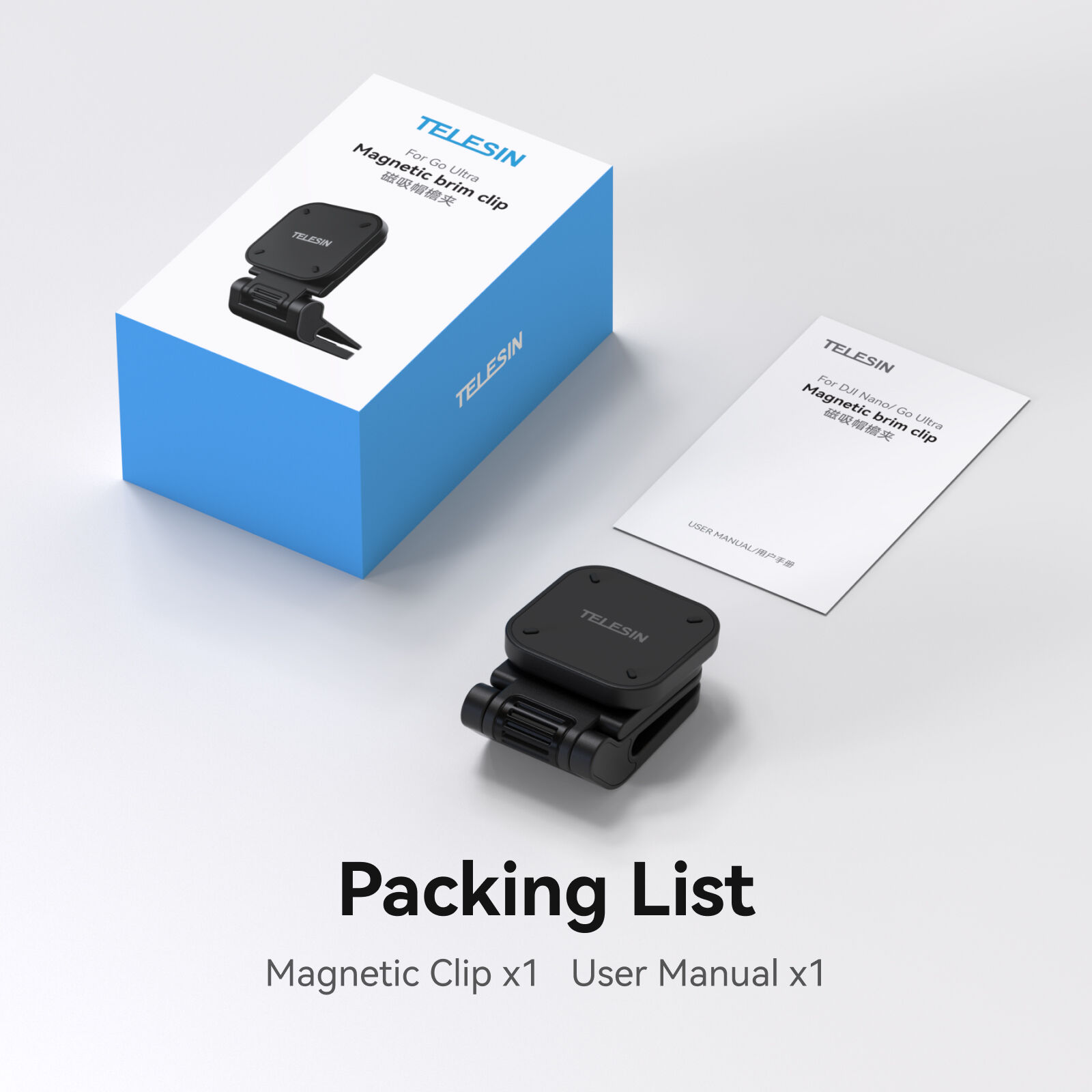 Telesin Go Ultra Magnetic Pivot Clip