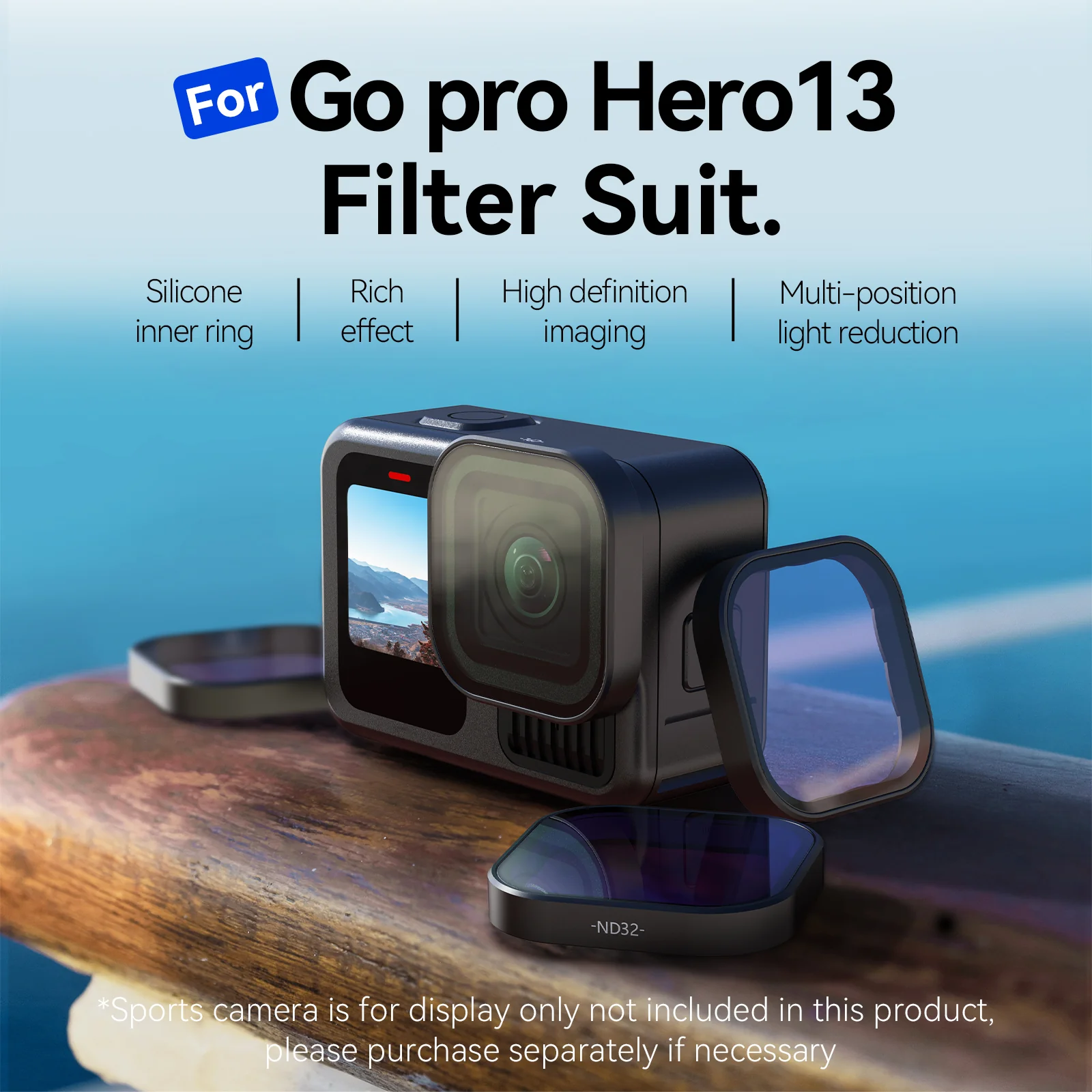 Telesin GoPro HERO13 CPL+ND Filtre Seti