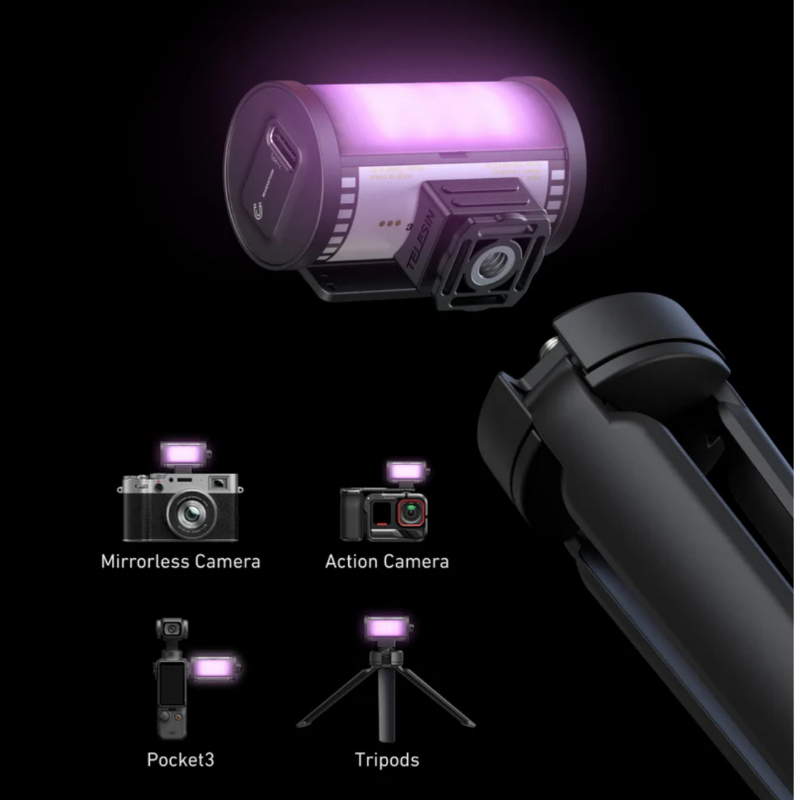 TELESIN MagFilm RGB Fill Light (Vintage Light)