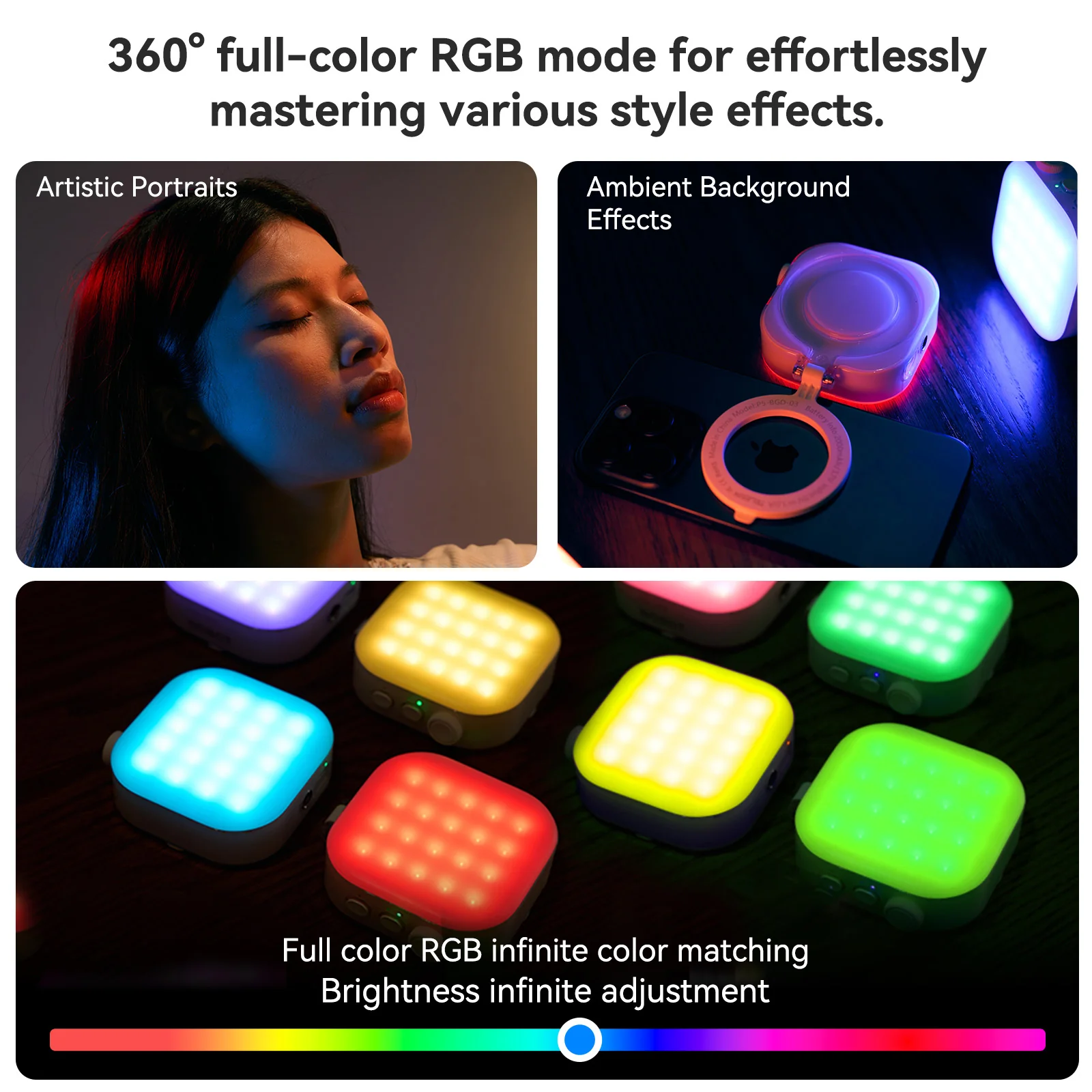 Telesin Magnetic Selfie Ice Cube Light