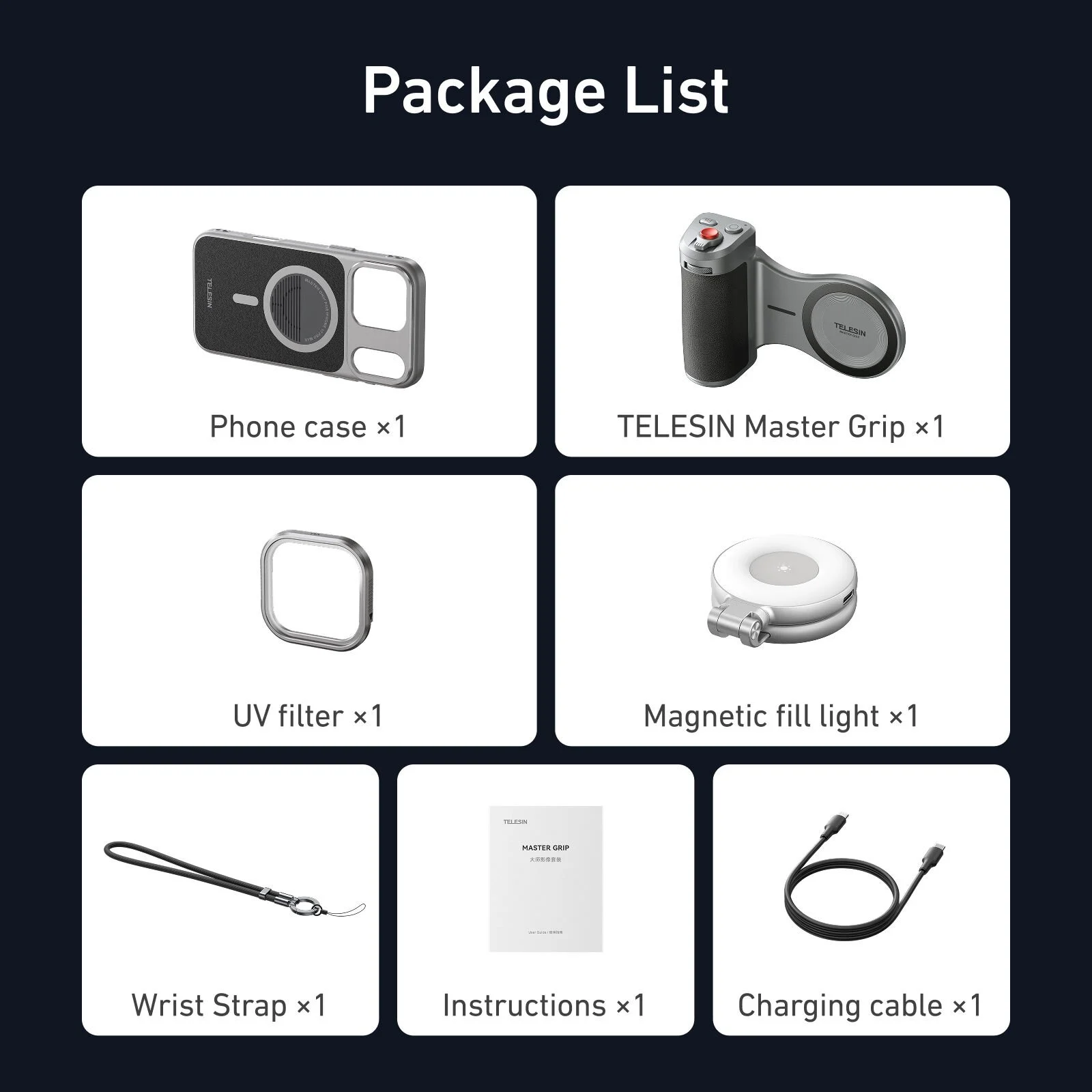 Telesin Master Grip for iPhone 17 Pro Max Creator Combo