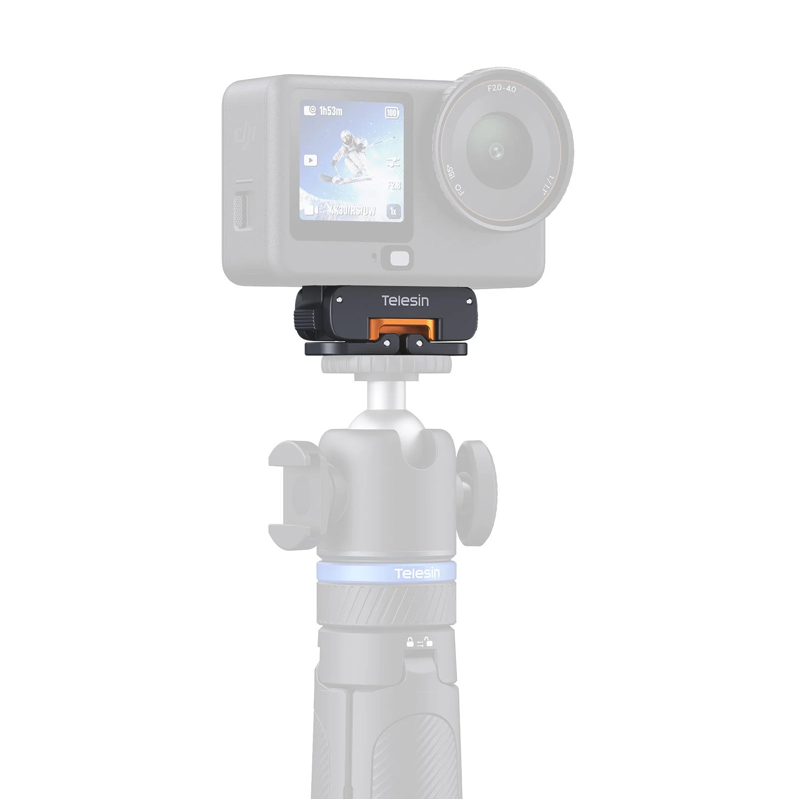 Telesin Osmo Action 6 için 360° Döndürülebilir Manyetik Adaptör