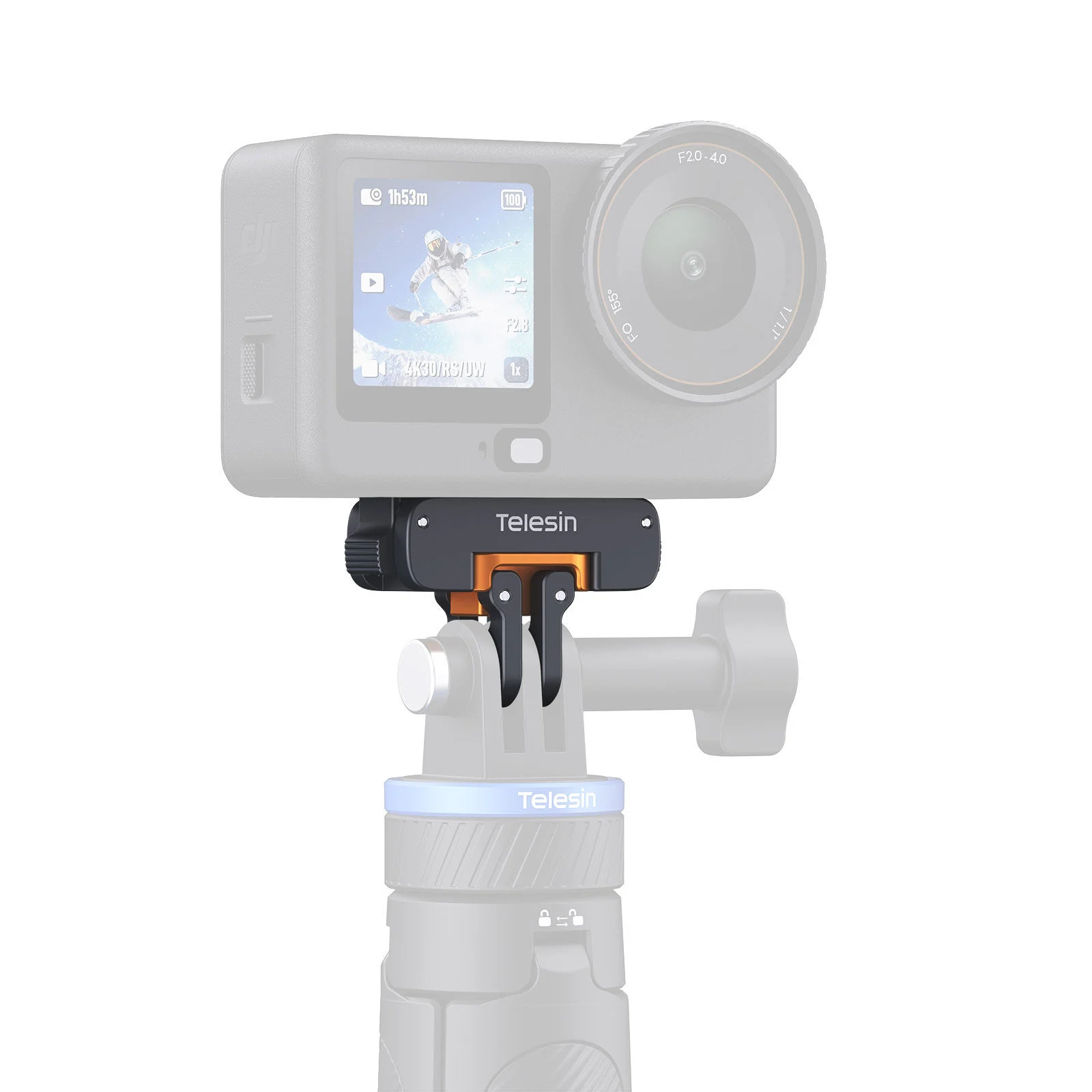 Telesin Osmo Action 6 için 360° Döndürülebilir Manyetik Adaptör