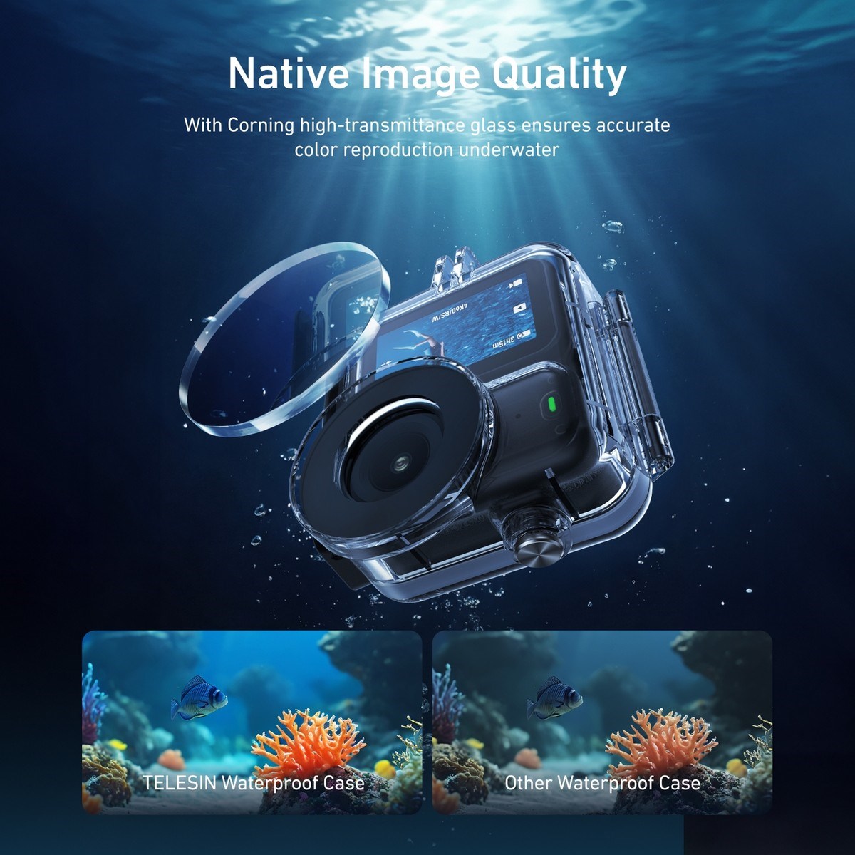 Telesın Osmo Nano Su Geçirmez Kılıf (60M), Osmo Nano Waterproof Dive Case