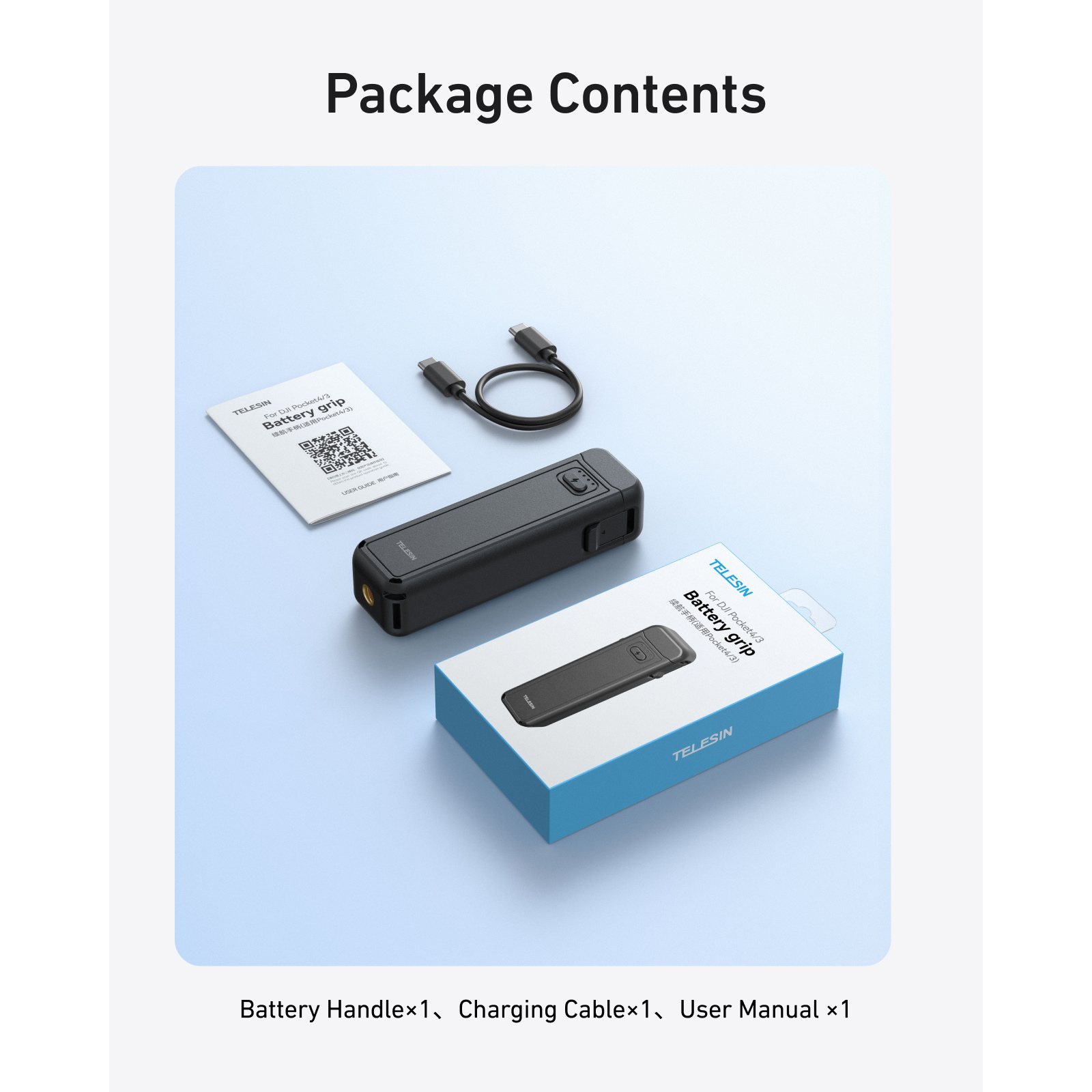 Telesin Osmo Pocket 4 Battery Handle
