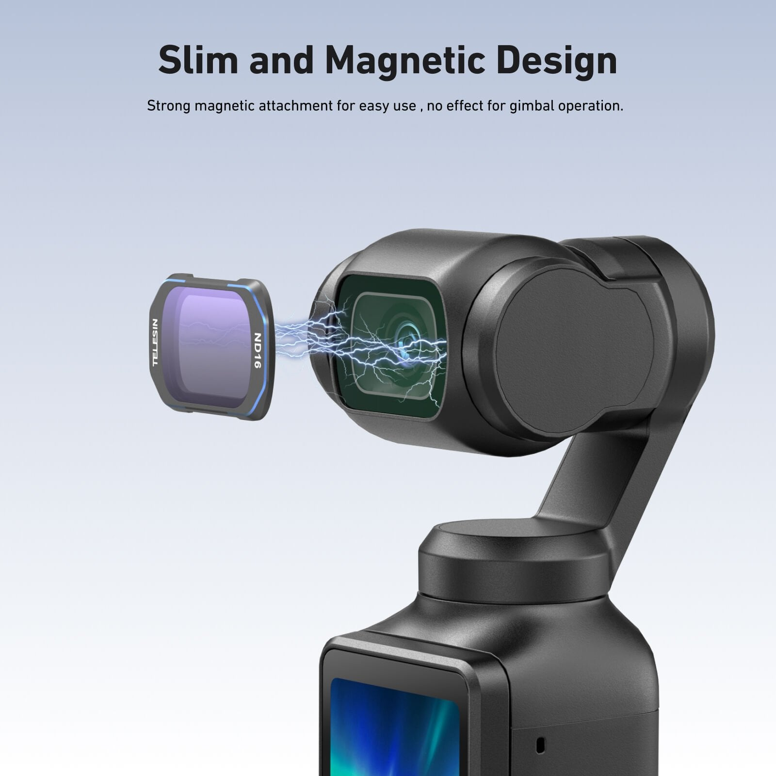 Telesin Osmo Pocket 4 için Filtre Kiti (ND16+ND32+ND64+ND256)