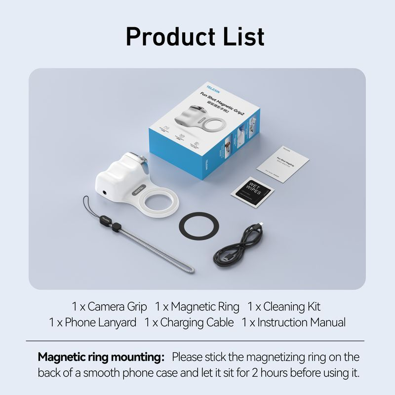 Telesin Shot MagGrip 2 (White)