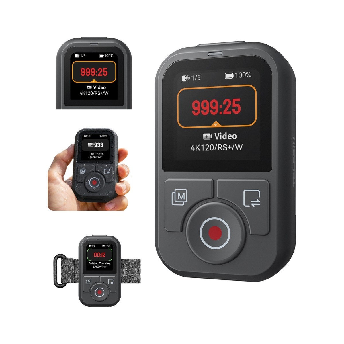 Telesin T13 Aksiyon Kamerası Uzaktan Kumanda Su Geçirmez ve Dayanıklı DJI Osmo 4/5/6 OSMO360 Uyumlu
