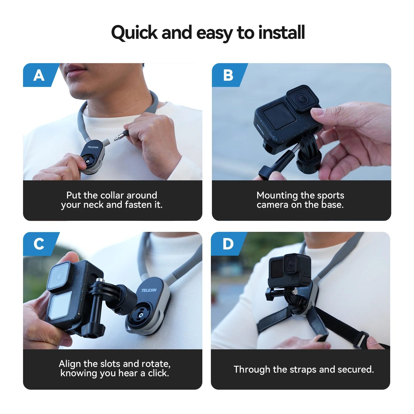 Telesin U Shape Neck Holder 2.0