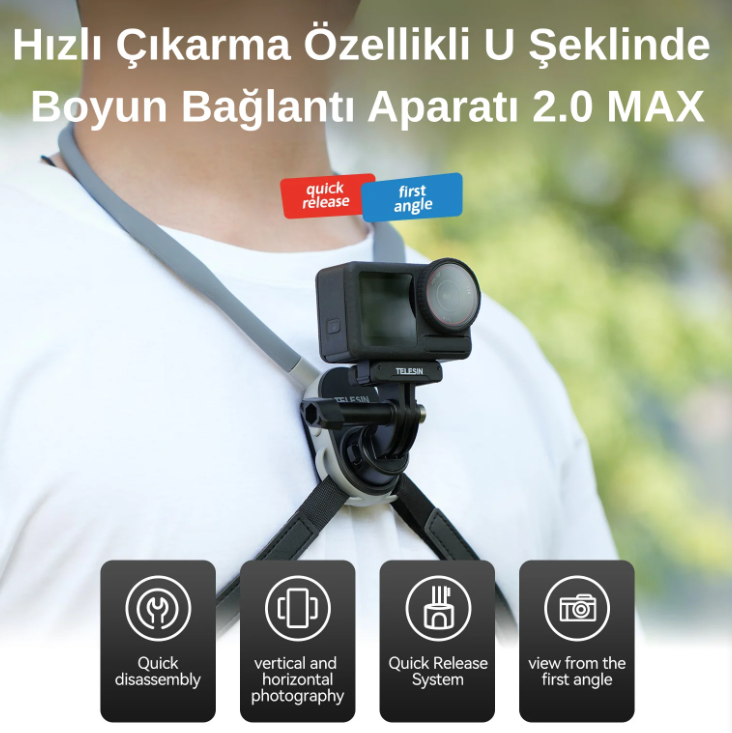Telesin U Shaped Neck Mount 2.0 (Max)