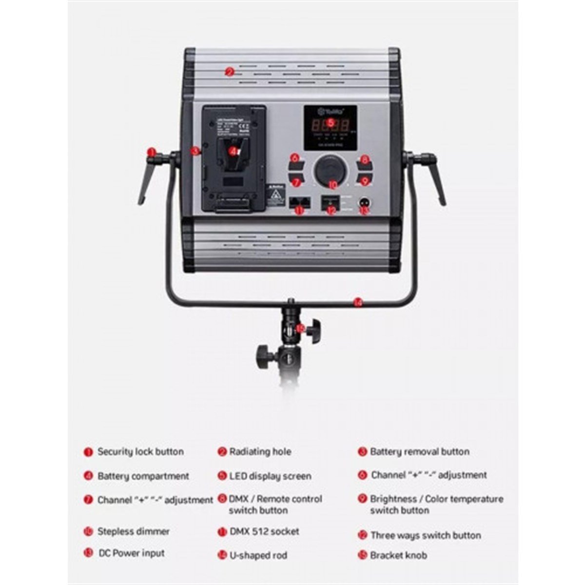 Tolifo GK-S100B Pro Video Işığı