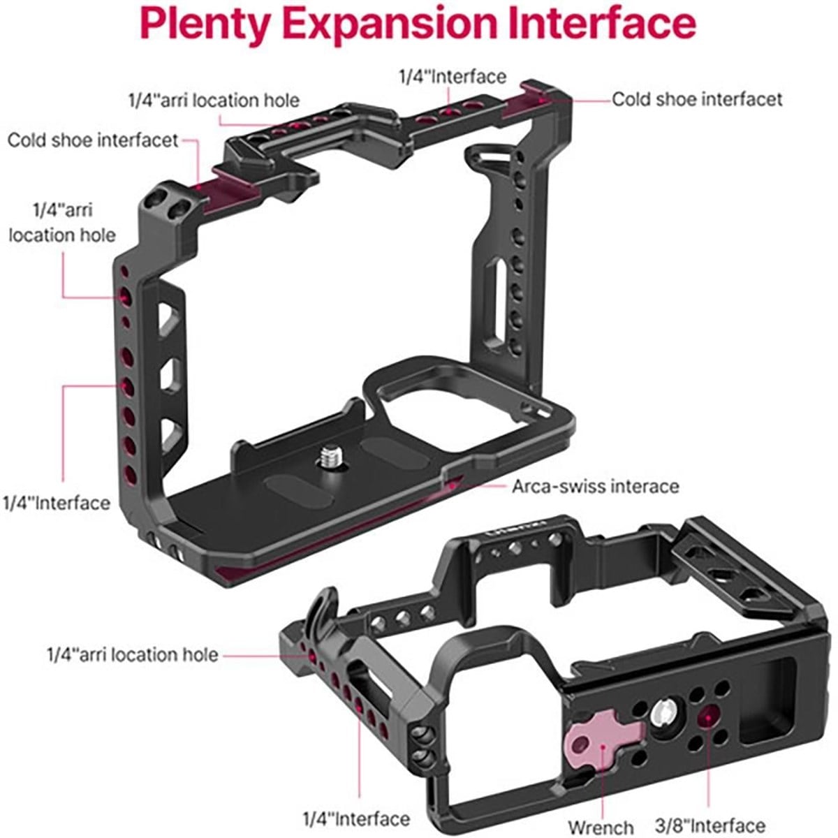 Ulanzi C-A7M4 Sony A7M4/A7M3/A7R3 için Camera Cage Çerçeve