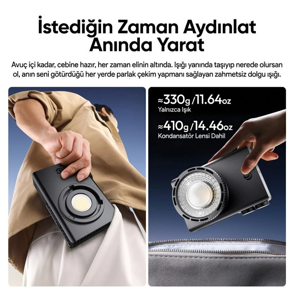 Ulanzi C01 100W COB Bi-Color LED Video Işığı Mini Bowens Condenser Lens - L252