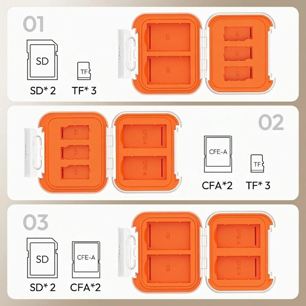 Ulanzi CC01 Mini SD TF CFexpress Hafıza Kartı Saklama Kutusu - C055