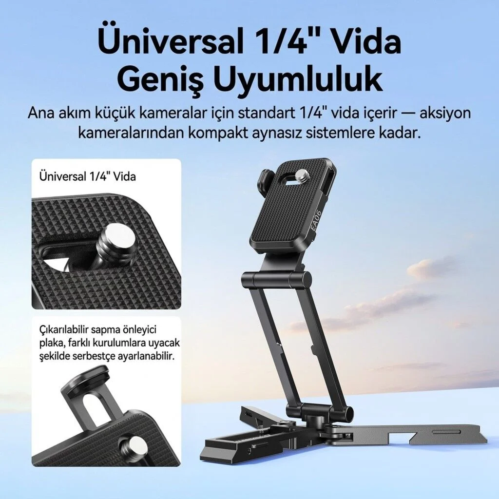 Ulanzi CO81 Çok Açılı Profesyonel Kamera Standı ve Masaüstü Tripod - C104