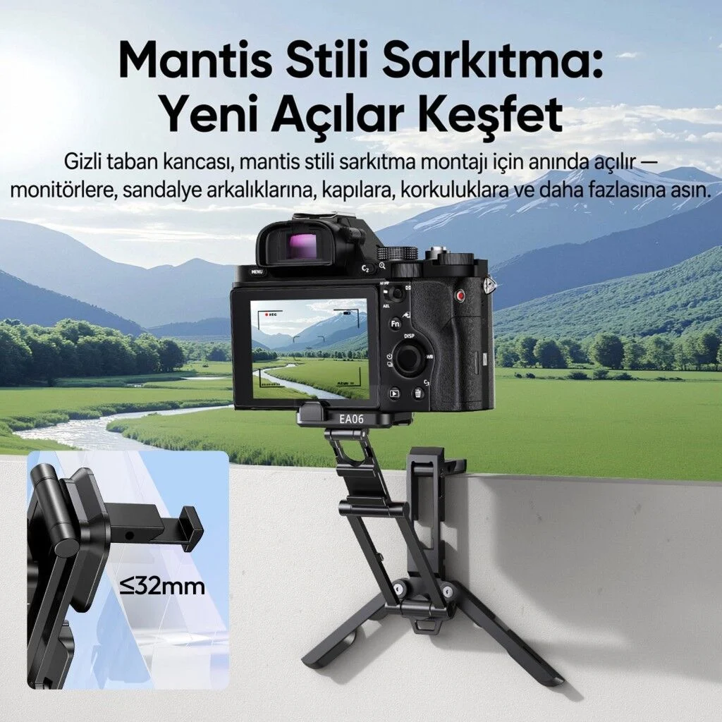 Ulanzi CO81 Çok Açılı Profesyonel Kamera Standı ve Masaüstü Tripod - C104