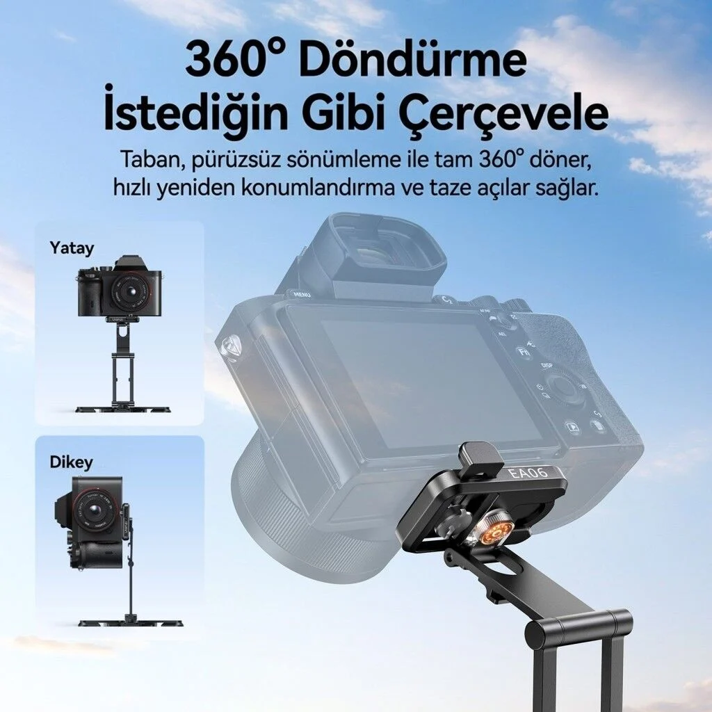 Ulanzi CO81 Çok Açılı Profesyonel Kamera Standı ve Masaüstü Tripod - C104