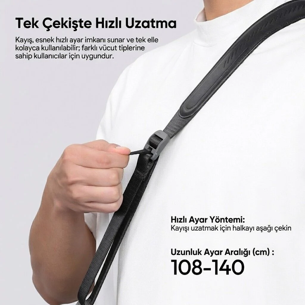 Ulanzi CSS1 U-Snap Kamera Omuz Askısı Mercury Silver Gümüş - B195