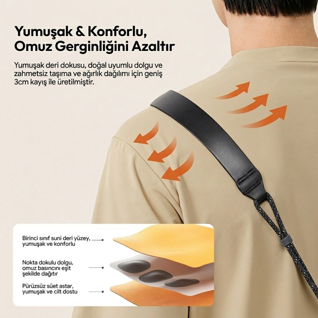 Ulanzi CSS2 U-Snap Lite Kamera Omuz Askısı Twilight Orange Turuncu - B201