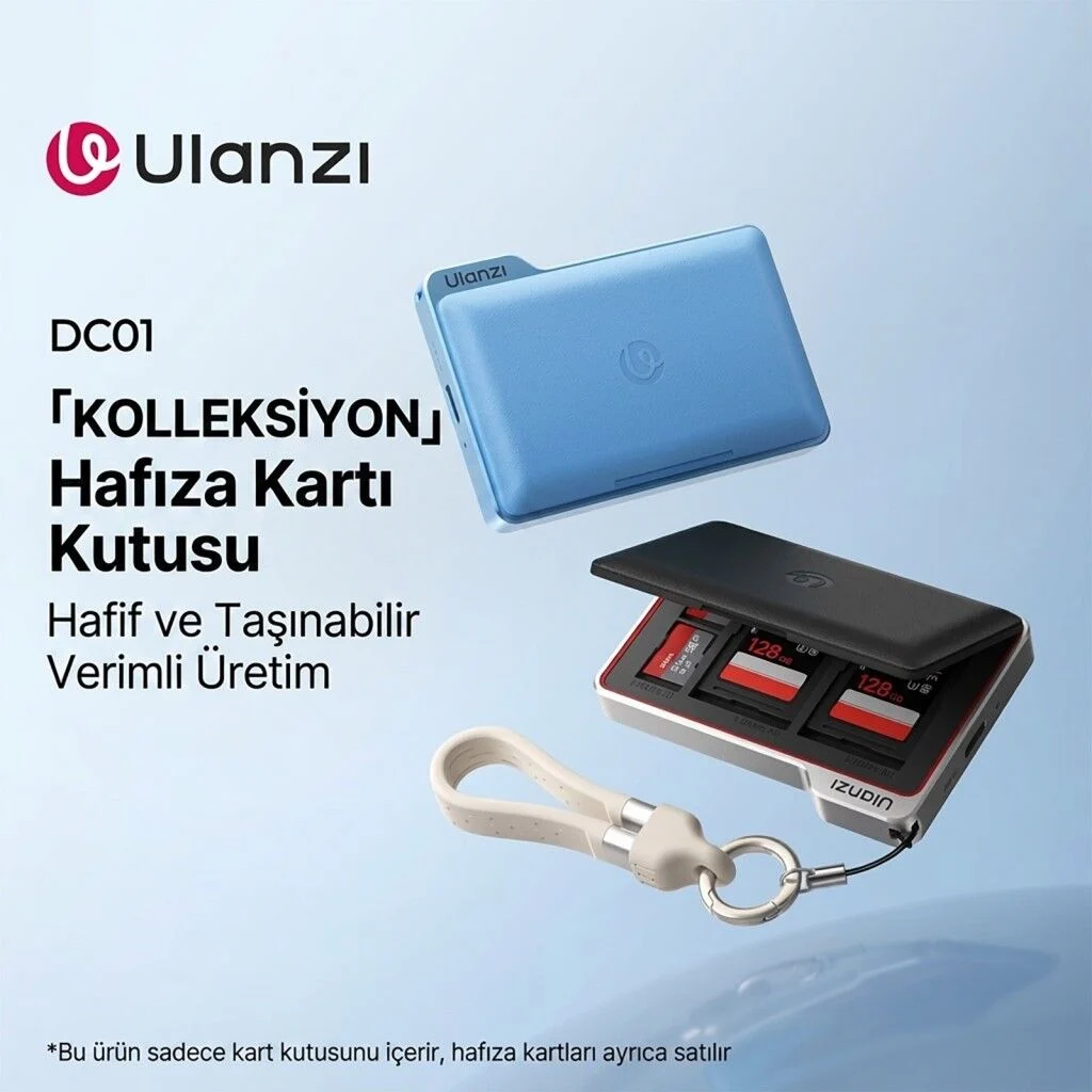 Ulanzi DC01 2 in 1 Taşınabilir SD Hafıza Kartı Saklama Kutusu Mavi - X149