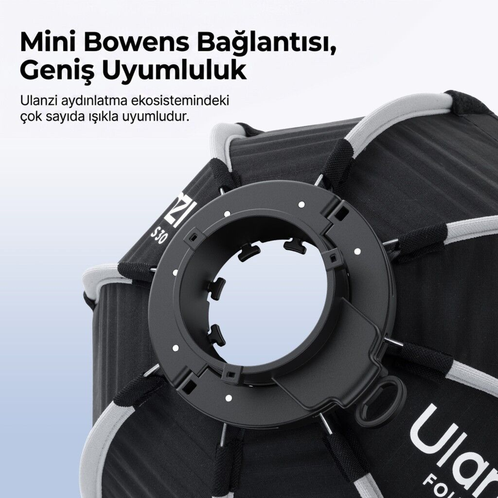 Ulanzi FOLD QS30 30cm Mini Bowens Mount Gridli Octagonal Softbox - L304