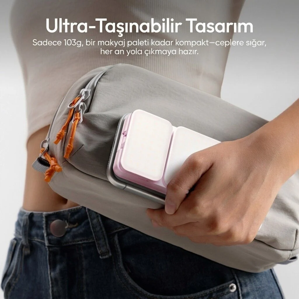 Ulanzi GL01 GlowUp Manyetik Telefon LED Dolgu Işığı Pembe - L287