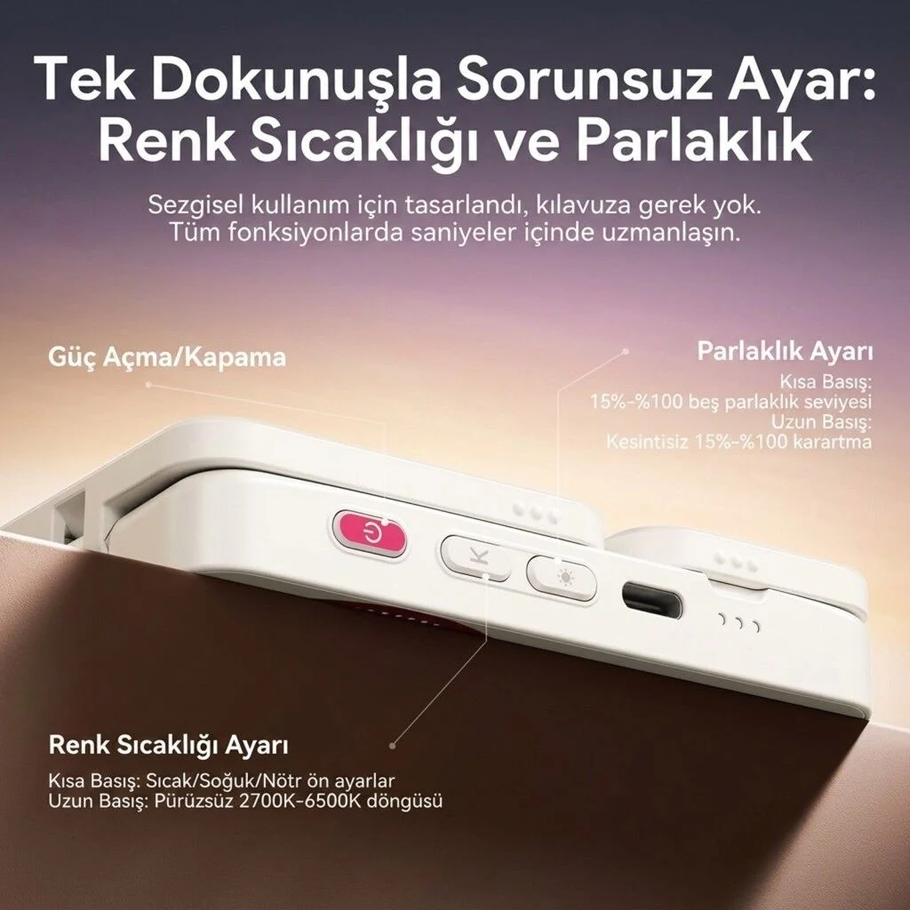 Ulanzi GL01 GlowUp Manyetik Telefon LED Dolgu Işığı Siyah - L288