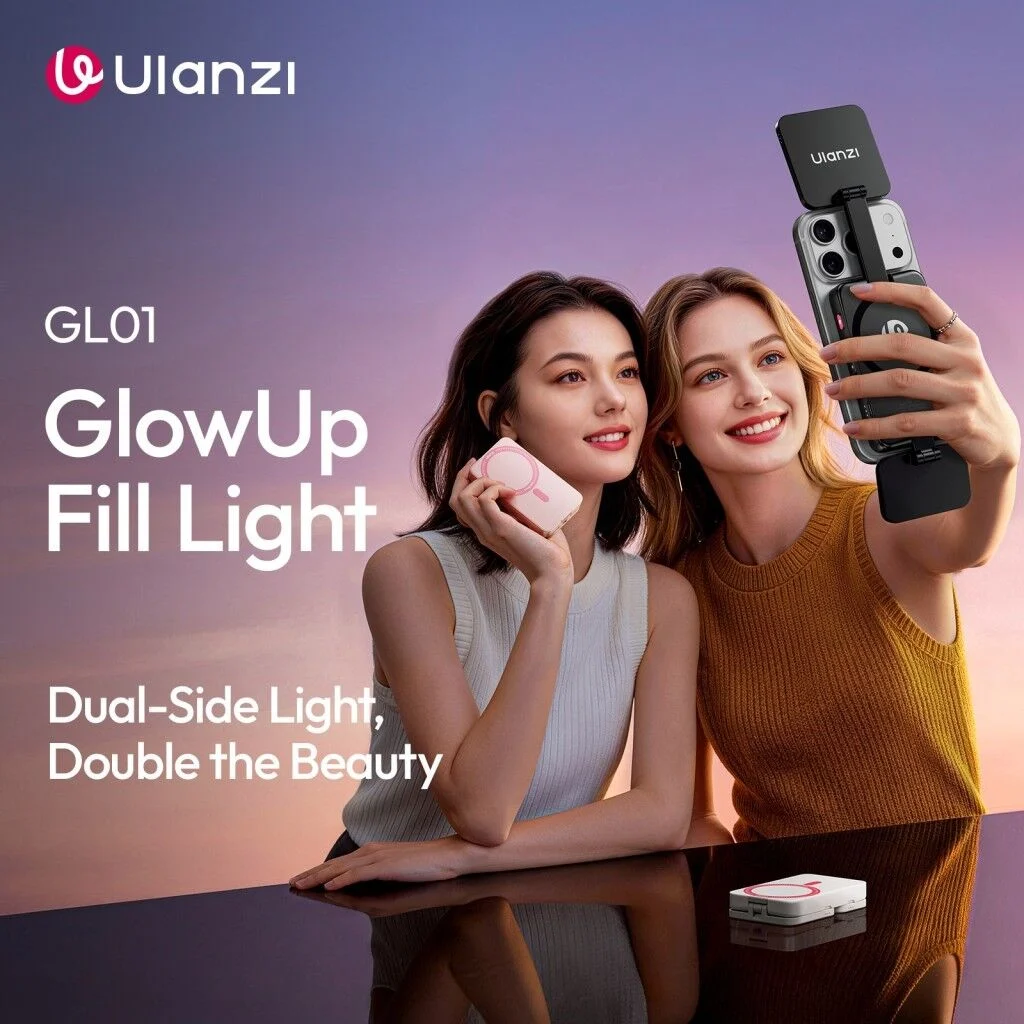 Ulanzi GL01 GlowUp Manyetik Telefon LED Dolgu Işığı Pembe - L287