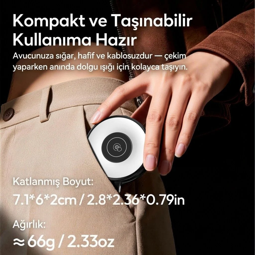 Ulanzi LM21 Manyetik LED Dolgu Işığı Mini Telefon Video Işığı Beyaz - L237