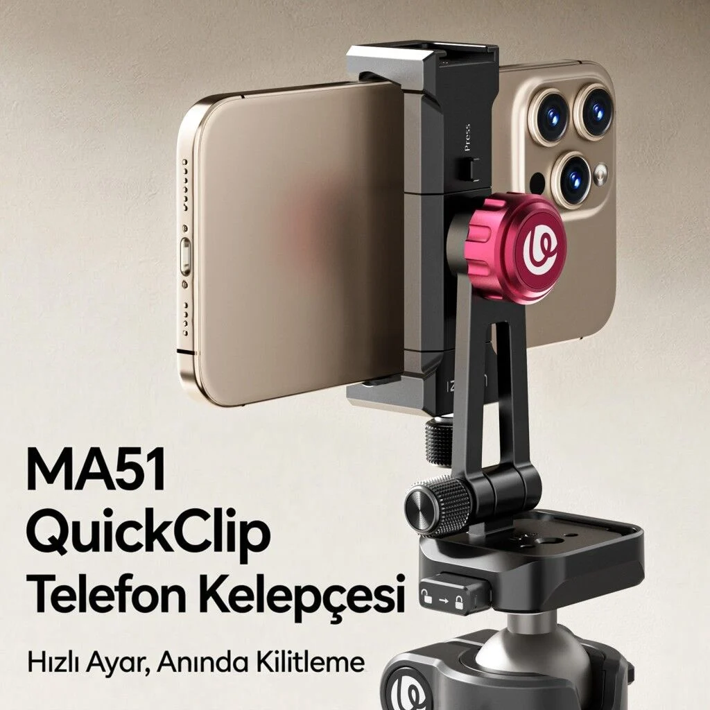 Ulanzi MA51 QuickClip 360 Derece Ayarlanabilir Telefon Tutucu - M064