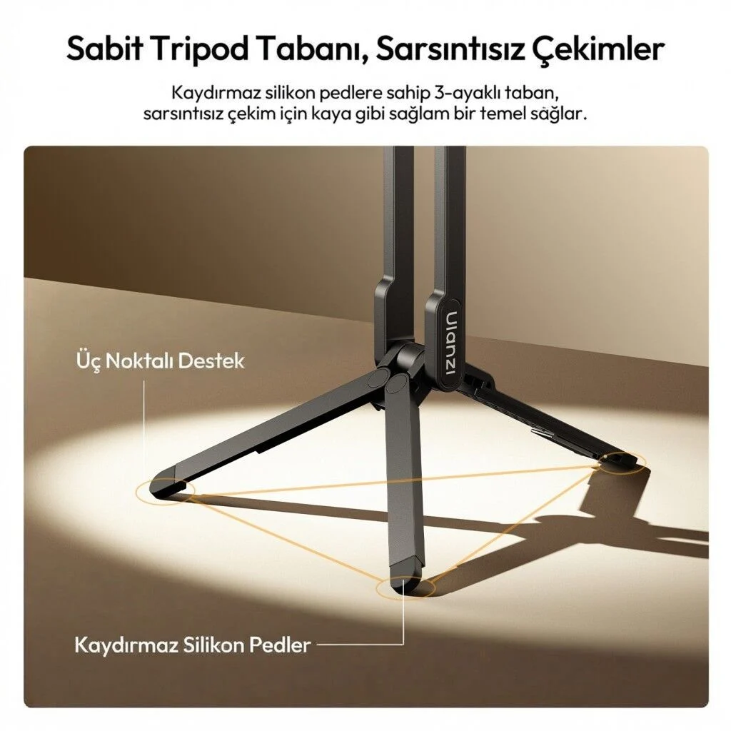 Ulanzi MA57 4 in 1 Manyetik Carabinerli Mini Telefon Tutucu Tripod Stand Siyah - S007